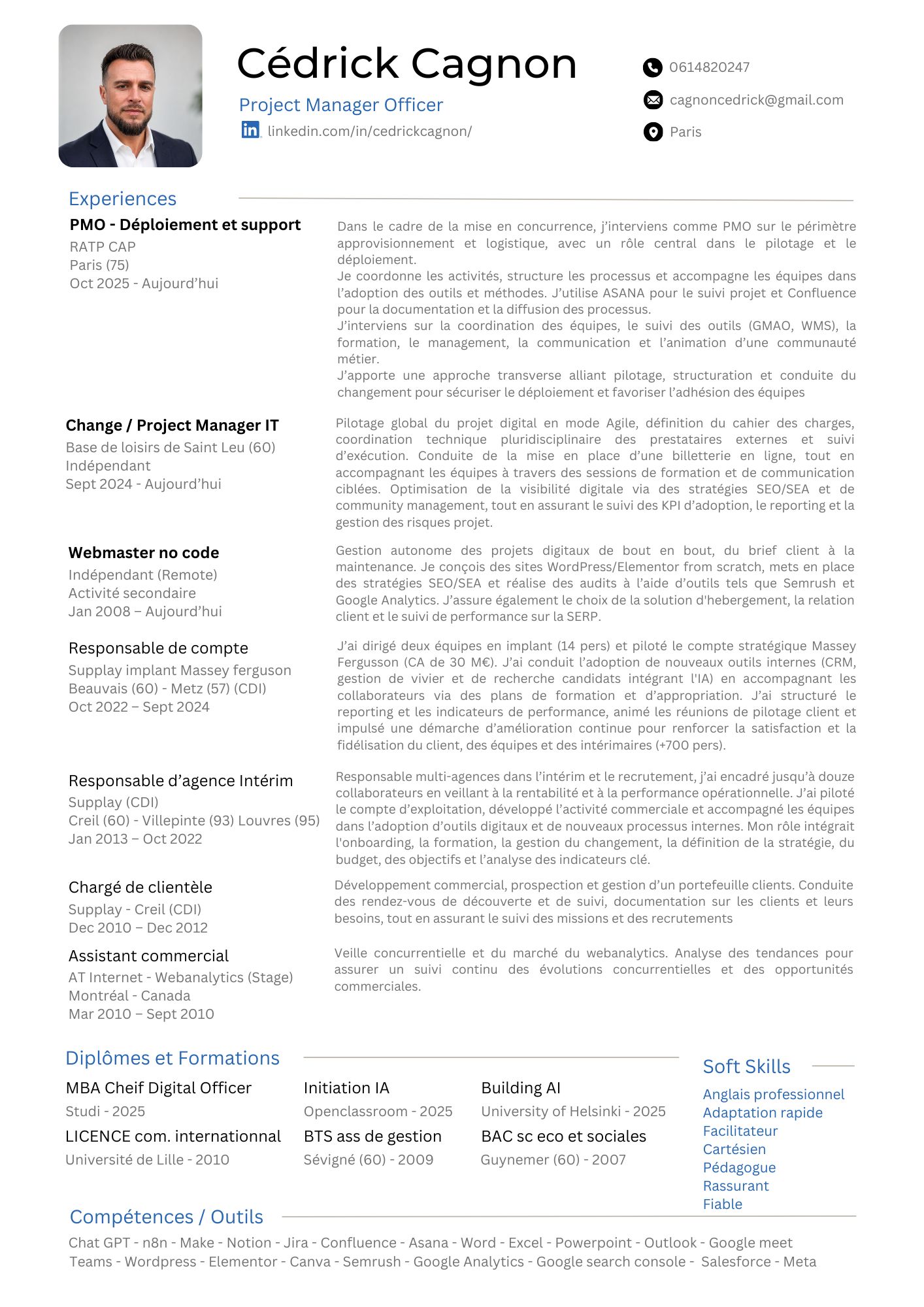 cv pmo paris cedrick cagnon